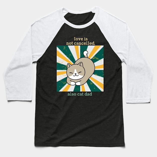 Cat t shirt - Also cat dad Baseball T-Shirt by hobbystory